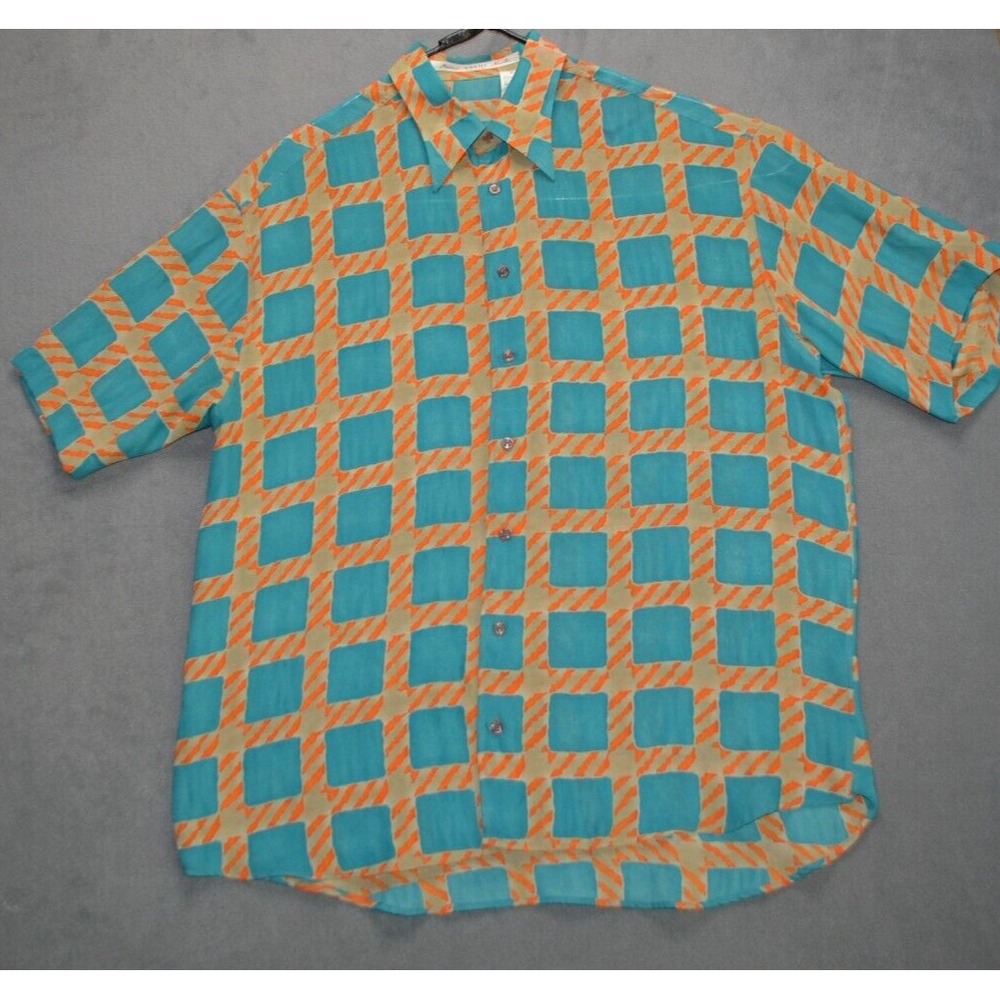 Vintage 90s Yashi Yamamuri Shirts Luxury Made in Italy size‎ 2XL multicolor S/S